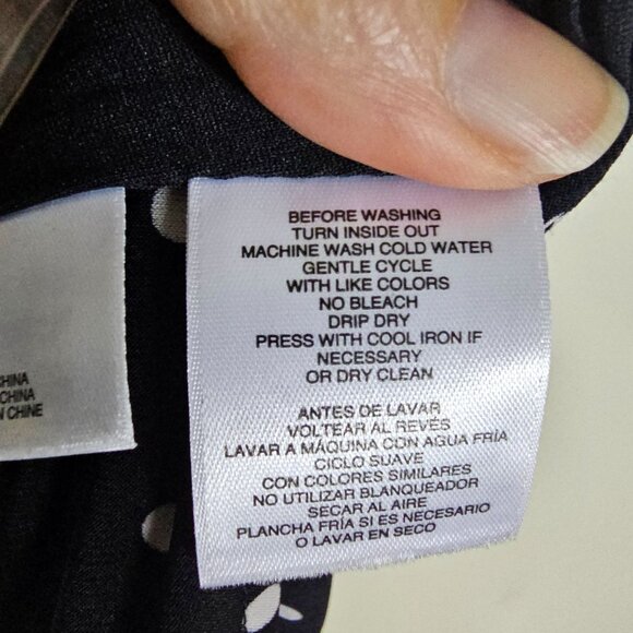 Anne Klein Polka Dot Sleeveless Jumpsuit Sz 6 Wide Leg Flowy Stretch Office - Picture 10 of 12